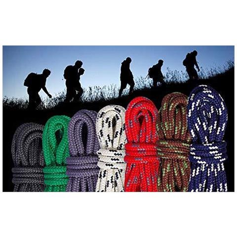 Laces Lacci Per Scarpe Prestazioni Per Lescursionismo E Allaperto Stivali Ultra Strong Fatta In Europa 1 Coppia (150 Cm - 60 Pollici - 7 A 8 Occhielli Accoppiamenti 3184 - Rosso Con Grigio Scuro)  - Foto 4