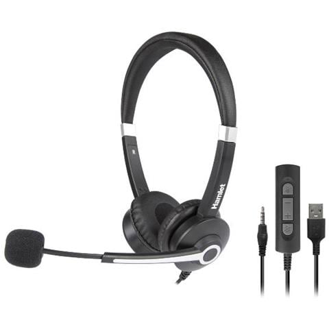 Renova Headset UJS Cuffia Stereo Padiglione Auricolare Cablato con Microfono Integrato Colore Nero - Foto 1