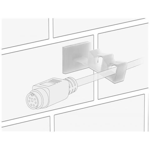 Delock Fermacavo Con 2 Aperture Autoadesive Naturali 10 Pezzi - Foto 2