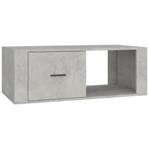 Tavolino Salotto Grigio Cemento 100x50,5x35cm Legno Multistrato - Foto 1