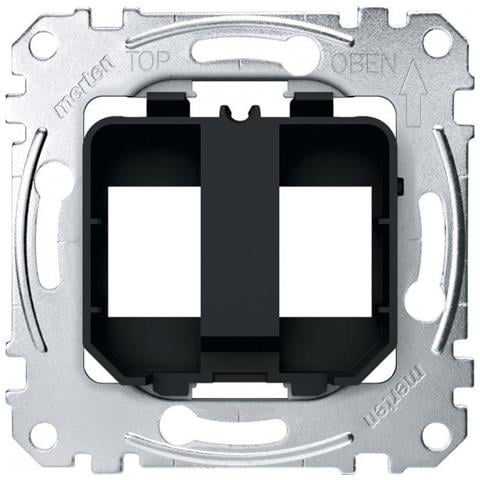 Meg4566-0003 Alluminio, Nero Placca Per Interruttori E Coperchio Per Presa - Foto 1