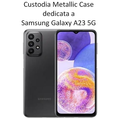 Custodia Tpu Silicone Metal Cover Case Per Samsung Galaxy A23 5g A236 Gold - Foto 2