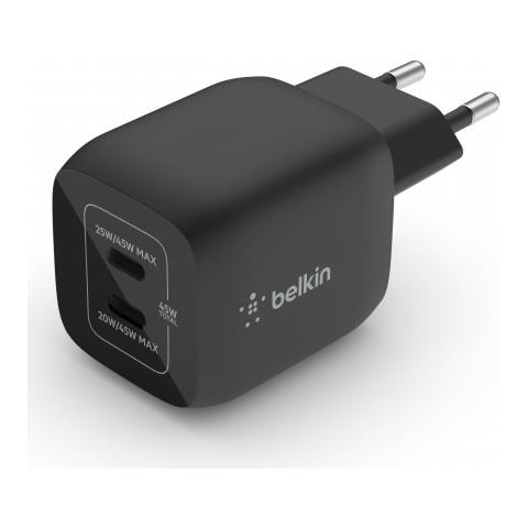 Caricabatterie da Parete doppio USB-C da 45 W Nero - Foto 4
