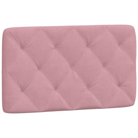 Cuscino Testiera Rosa 90 Cm In Velluto - Foto 1