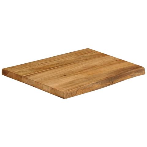 Piano Tavolo 60x60x2,5 Cm Bordi Vivi In Legno Massello Di Mango - Foto 2