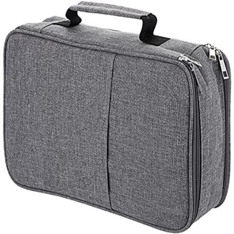 Organizer Per Materiale Artistico - Astuccio Portapenne In Tessuto Oxford Con Manico Grey - Foto 1