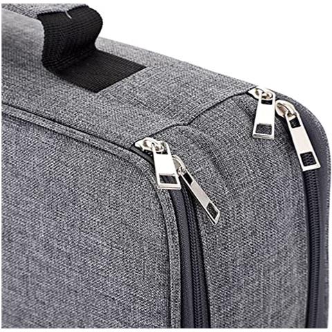 Organizer Per Materiale Artistico - Astuccio Portapenne In Tessuto Oxford Con Manico Grey - Foto 5