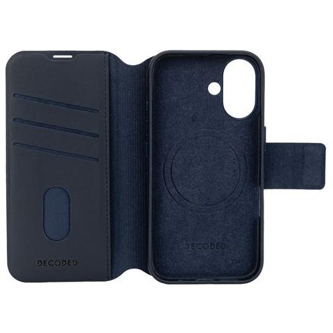 Custodia Per Iphone 16 Pro Magsafe Con Portacarte E Cover Amovibile, Blu Marine - Foto 2