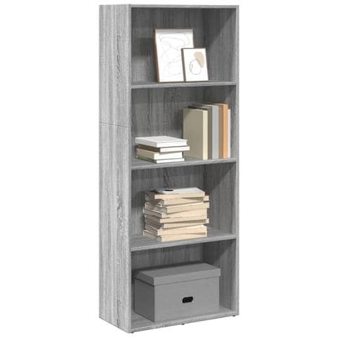 Libreria Grigio Sonoma 60x30x152 Cm In Legno Multistrato - Foto 1