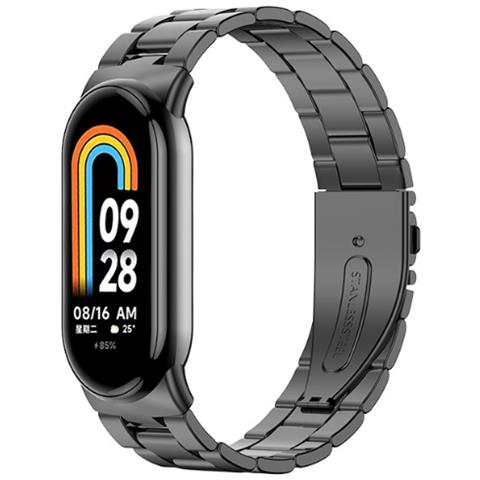 Cinturino In Metallo Per Xiaomi Mi Band 8 Black - Foto 2