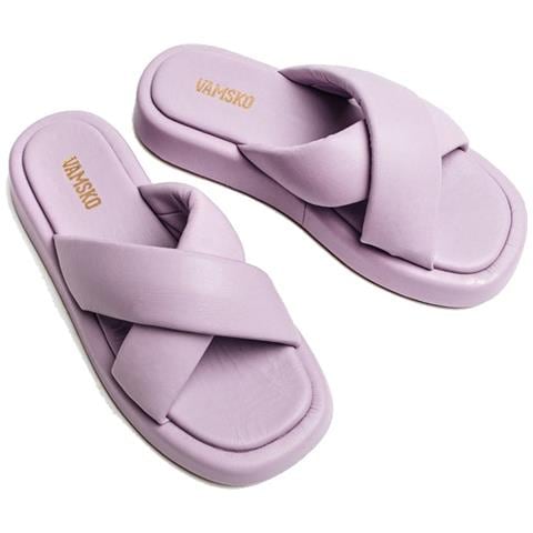Pillow Slippers Ciabatte Pelle Scarpe Donna Viola Eu 39, 44101101 Li - Foto 1
