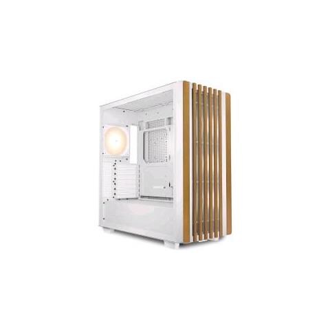 Rebel C70g Rgb Mid Tower Atx Pannello Frontale In Legno Laterale In Vetro Temperato Bianco - Foto 1