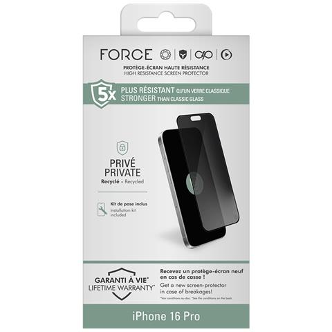 Proteggi Schermo Iphone 16 Pro Privacy Glass 2.5d Anti-spyware, Nero Transparente - Foto 4
