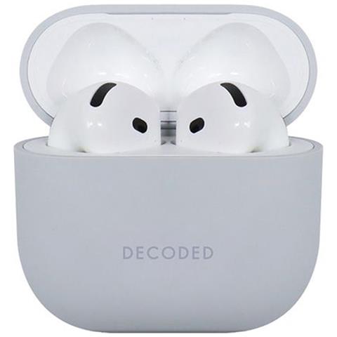 Airpods 4 Custodia Antiurto In Silicone Con Indicatore Led, Grigio - Foto 5