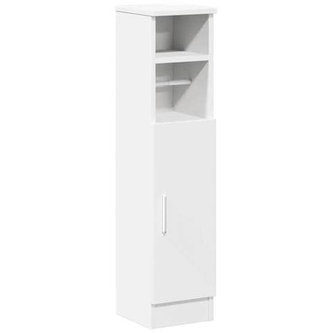 Mobile Da Bagno Con Portarotolo Bianco 20,5x22x90 Cm - Foto 2