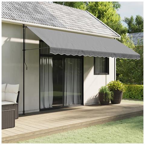 Tessuto Di Ricambio Per Mantovana Tenda Strisce Antracite 4,5m - Foto 1