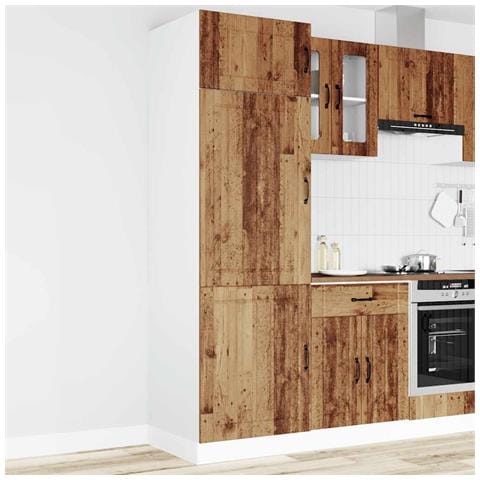 Armadio Da Cucina Lucca Legno Vecchio In Legno Multistrato - Foto 2