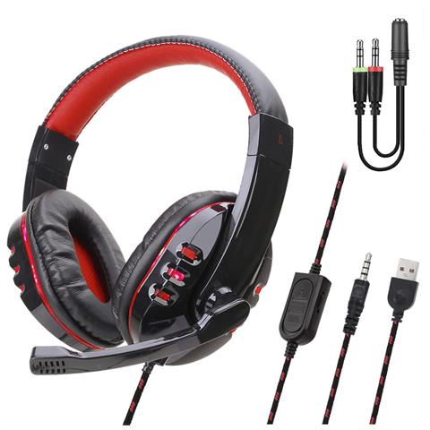 Cuffie Sy733mv. Cuffie Da Gioco Con Microfono, Connessione Minijack Per Pc, Laptop, Ps4, Xbox One, Mobile, Tablet. Controllo Del Volume - Foto 1