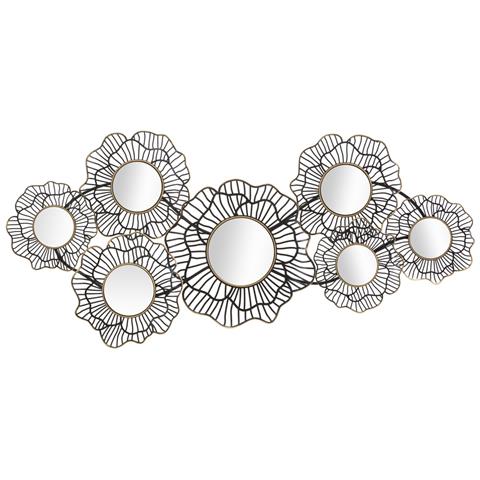 Decorazione In Metallo 3d Cerchi 3 - Nero - Metallo - 121x5x56 Cm - Foto 1