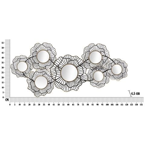 Decorazione In Metallo 3d Cerchi 3 - Nero - Metallo - 121x5x56 Cm - Foto 6