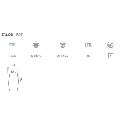 Vaso Talos Matt Ø Cm 33 X H 70 Bianco - Foto 6