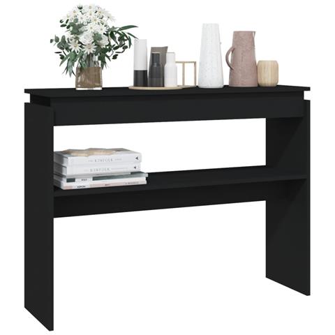 Lusso Casadino -  Tavolino Consolle Nero 102x30x80 Cm In Legno Multistrato - Foto 2