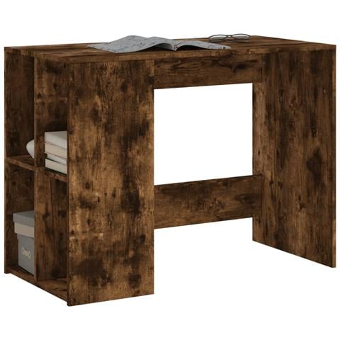 Lusso Casadino -  Scrivania Rovere Fumo 102x50x75 Cm In Legno Multistrato - Foto 2