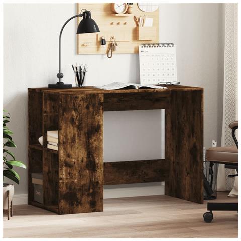 Lusso Casadino -  Scrivania Rovere Fumo 102x50x75 Cm In Legno Multistrato - Foto 8
