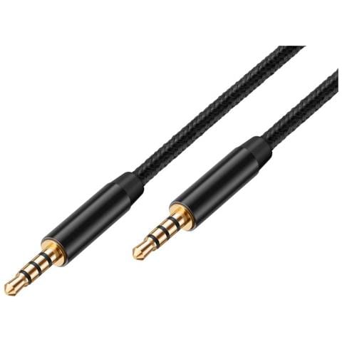 Cavo Audio Jack 3,5 Mm Doppio Connettore Maschio Bolaris 1,5 M Intrecciato - Foto 1