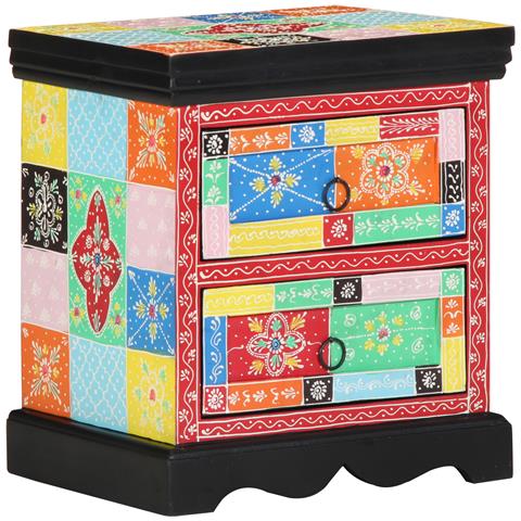 Comodino 2 pz Multicolore 40x35x45 cm Legno ingegnerizzato - Foto 1