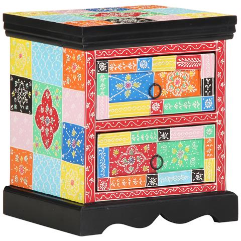 Comodino 2 pz Multicolore 40x35x45 cm Legno ingegnerizzato - Foto 2