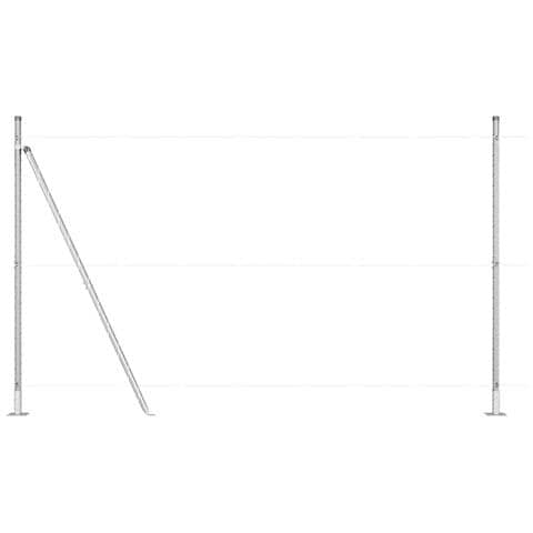 poste per recinzione con basi 13 pcs Ø32mm 88,5cm in acciaio zincato - Foto 1