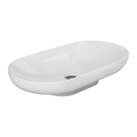 Lavabo Da Appoggio Des Ovale Bianco Alpino - Foto 1