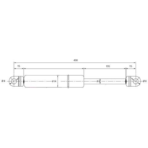 Molla A Gas Estensione Max 490mm 200n Adattabile A Fiat - Foto 2