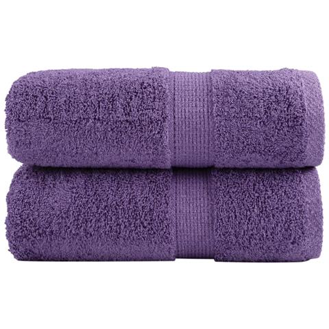 Asciugamani per Ospiti SOLUND 2 pz Viola 30x50 cm 600 g/m² - Foto 1