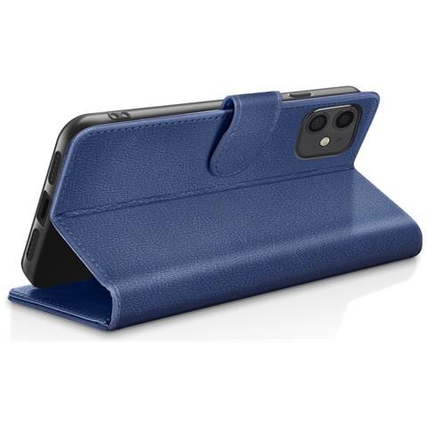 Custodia A Portafoglio Per Iphone 11 Con Supporto E Linguetta Magnetica, Blu Scuro - Foto 5