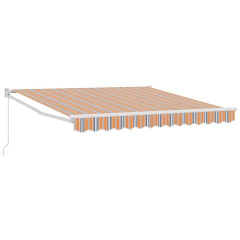 Tenda Retrattile Arancione, grigio, blu e bianco 350 x 250 cm - Foto 1