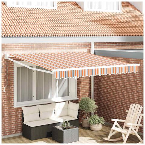 Tenda Retrattile Arancione, grigio, blu e bianco 350 x 250 cm - Foto 2