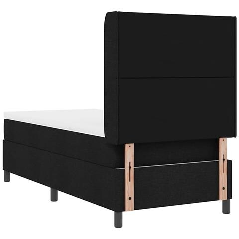 Letto a molle con materasso Nero 100 x 200 cm Tessuto - Foto 9