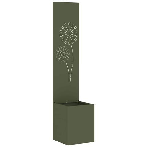 Vaso da Giardino con Pannello Decorativo Oliver verde - Foto 1