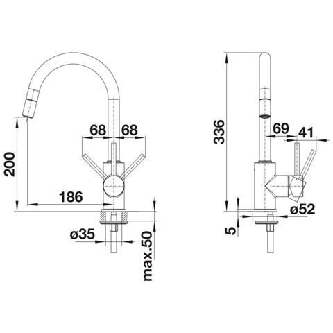 Miscelatore Con Doccetta Estraibile Nera - 526653 - Foto 2