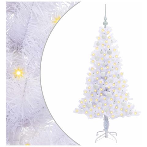 Albero di Natale artificiale Bianco 150 cm PVC e Acciaio - Foto 1