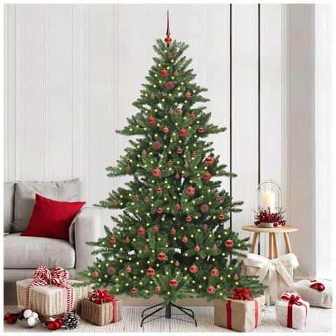 Albero di Natale Artificiale con Rami Pieghevoli Verde 210 cm - Foto 2