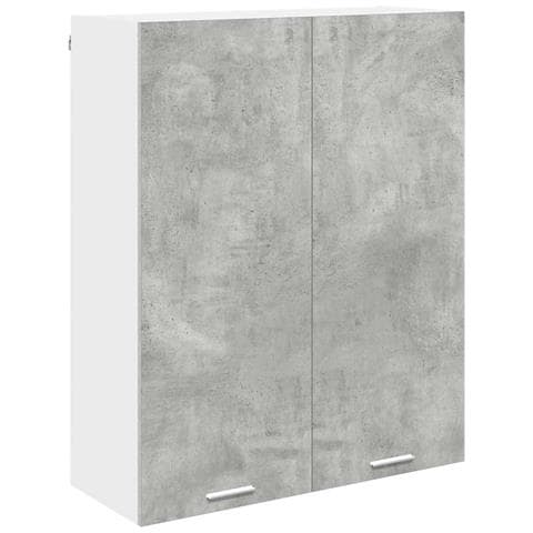 Armadio pensile con porta Riga Grigio cemento 80 x 31 x 100 cm - Foto 1