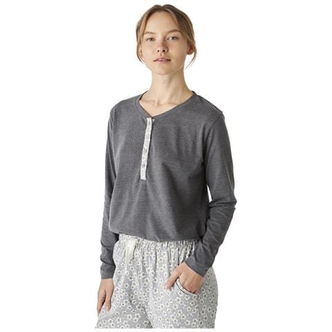 Pigiama Da Donna In Cotone A Maniche Lunghe Jjbep1801 - Foto 2