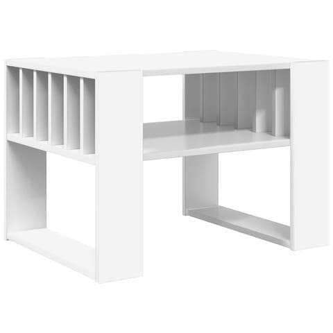 Tavolino da salotto Bianco 66 x 49,5 x 45 cm Legno multistrato - Foto 1