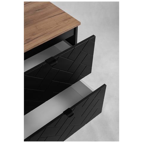 | Mobiletto 100 cm - Noir Mat - Mobili da bagno - Mobili da bagno - Sottolavabo - Piano d'appoggio - Libreria - Foto 2