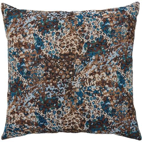 Cuscino Blossom In Poliestere Con Stampa Blue E Marrone 45x45 Cm - Foto 1