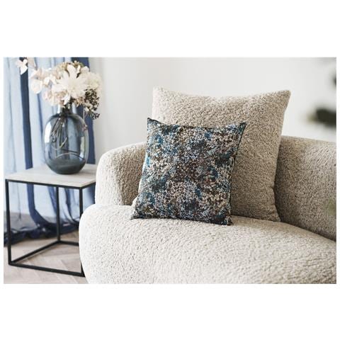 Cuscino Blossom In Poliestere Con Stampa Blue E Marrone 45x45 Cm - Foto 3