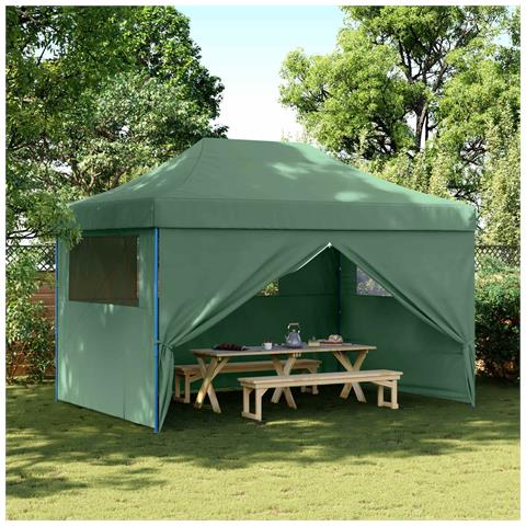 Tenda Party Verde 279 x 410 x 315 cm Tessuto Oxford - Foto 2